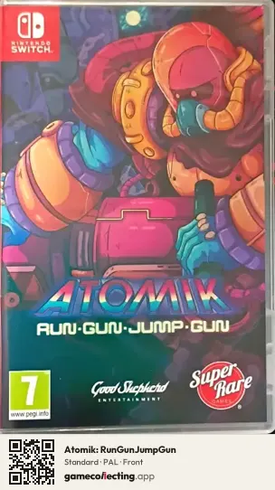 Atomik: RunGunJumpGun Nintendo Switch, PAL box front