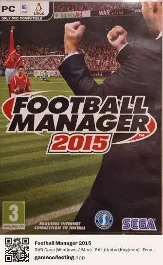 Football Manager 2015 Computer, United Kingdom box front