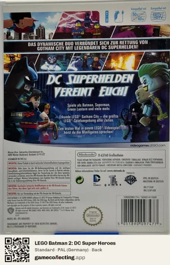 LEGO Batman 2: DC Super Heroes Nintendo Wii, Germany box back
