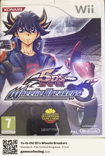 Yu-Gi-Oh! 5D's Wheelie Breakers Nintendo Wii, United Kingdom box front