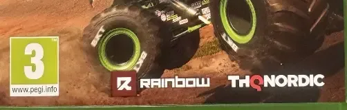 Monster Jam Steel Titans, the PEGI square on its front
