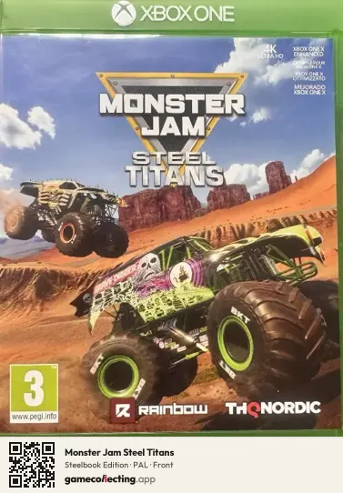 Monster Jam Steel Titans Xbox One, PAL box front