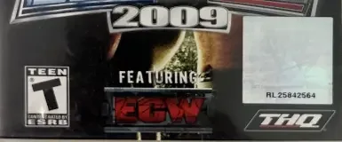 WWE SmackDown vs. Raw 2009, the ESRB box on its front