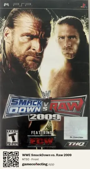 WWE SmackDown vs. Raw 2009 PlayStation Portable, NTSC box front