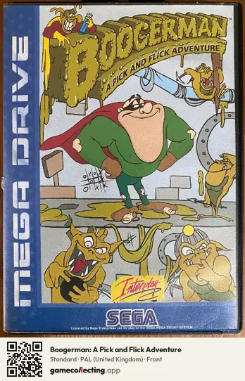 Boogerman: A Pick and Flick Adventure Sega Mega Drive / Genesis, United Kingdom box front