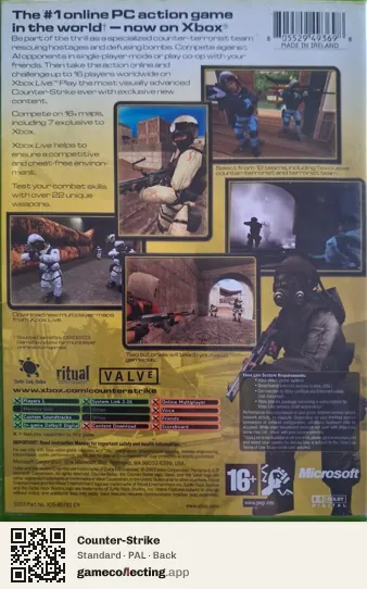 Counter-Strike Xbox, PAL box back