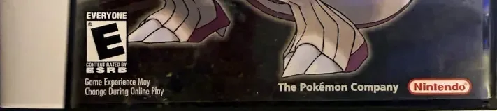 Pokémon Pearl Version, the ESRB box on its front