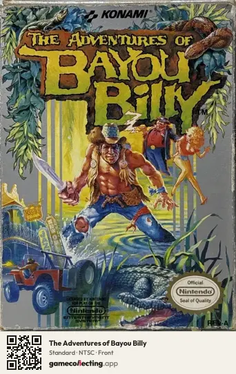 The Adventures of Bayou Billy Nintendo Entertainment System, NTSC box front