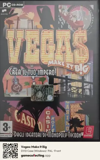 Vegas: Make It Big Computer, PAL box front