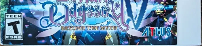 Etrian Odyssey V: Beyond the Myth, the ESRB box on its front
