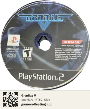 Gradius V PlayStation 2, NTSC disc