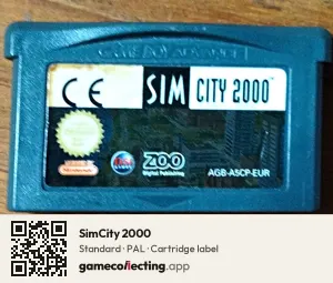 SimCity 2000 Game Boy Advance, PAL cartridge label