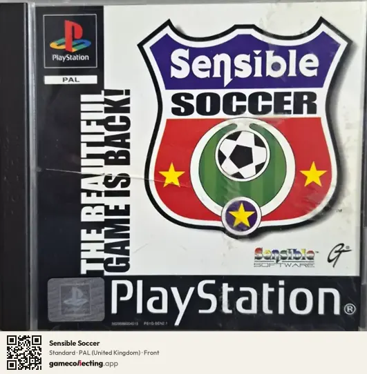 Sensible Soccer PlayStation, United Kingdom box front