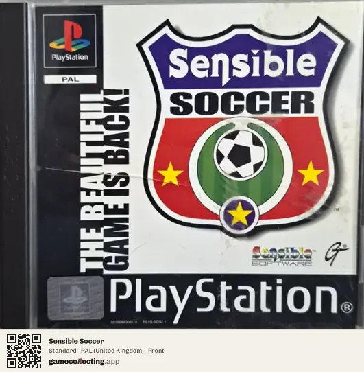 Sensible Soccer PlayStation, United Kingdom box front