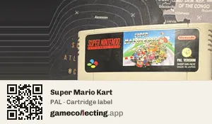 Super Mario Kart Super Nintendo Entertainment System, PAL cartridge label