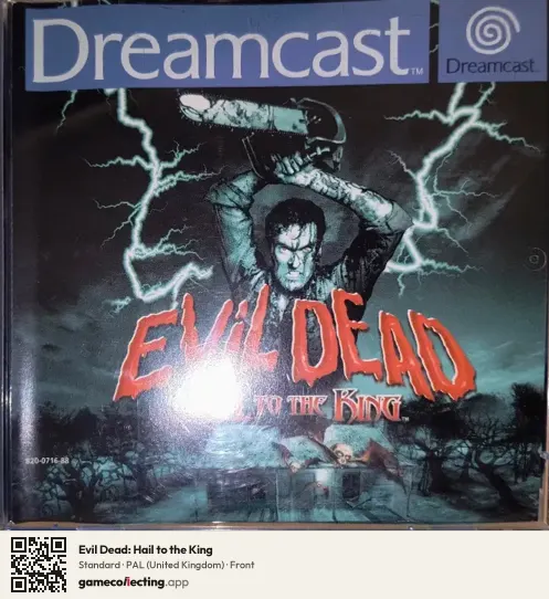 Evil Dead: Hail to the King Sega Dreamcast, United Kingdom box front