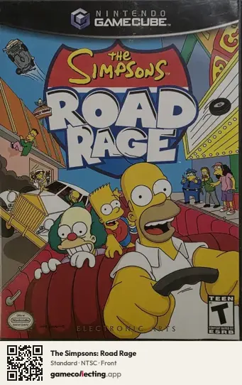 The Simpsons: Road Rage Nintendo GameCube, NTSC box front