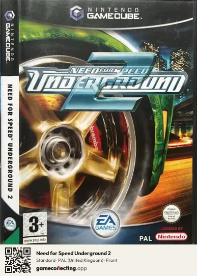 Need for Speed Underground 2 Nintendo GameCube, United Kingdom box front