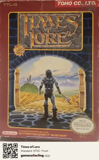 Times of Lore Nintendo Entertainment System, NTSC box front