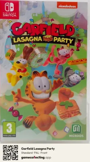 Garfield Lasagna Party Nintendo Switch, PAL box front
