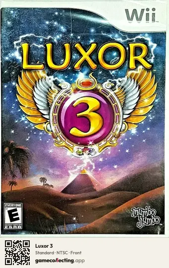 Luxor 3 Nintendo Wii, NTSC box front