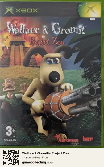Wallace & Gromit in Project Zoo Xbox, PAL box front