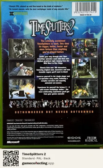 TimeSplitters 2 Xbox, PAL box back