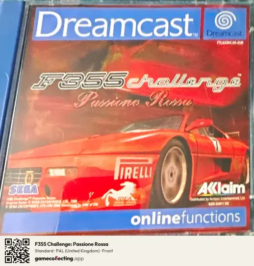 F355 Challenge: Passione Rossa Sega Dreamcast, United Kingdom box front
