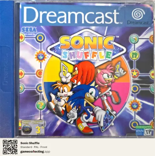 Sonic Shuffle Sega Dreamcast, PAL box front