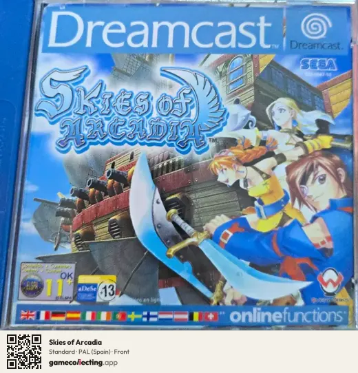 Skies of Arcadia Sega Dreamcast, Spain box front