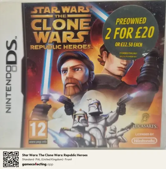 Star Wars: The Clone Wars: Republic Heroes Nintendo DS, United Kingdom box front