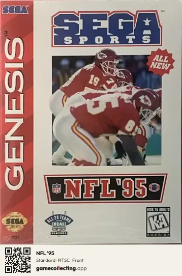 NFL '95 Sega Mega Drive / Genesis, NTSC box front