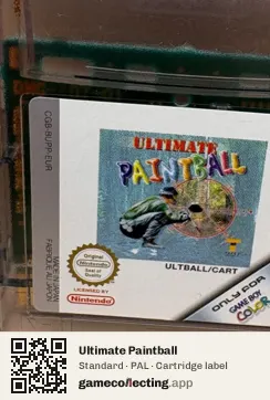 Ultimate Paintball Game Boy Color, PAL cartridge label