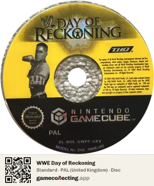 WWE Day of Reckoning Nintendo GameCube, PAL disc