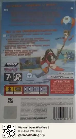 Worms: Open Warfare 2 PlayStation Portable, PAL box back