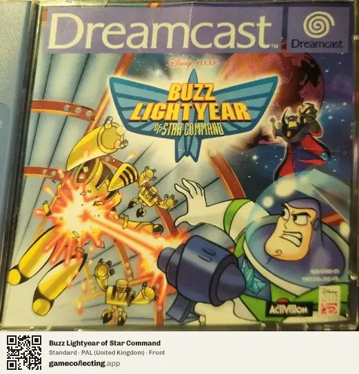 Buzz Lightyear of Star Command Sega Dreamcast, United Kingdom box front