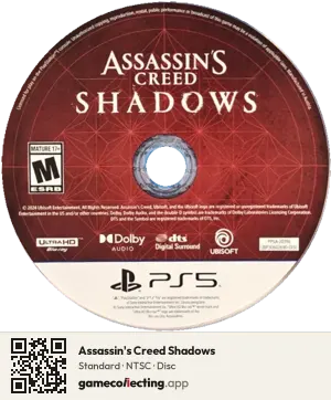 Assassin's Creed Shadows PlayStation 5, NTSC disc