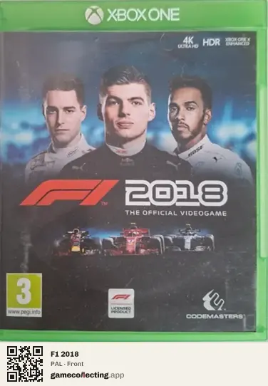 F1 2018 Xbox One, PAL box front