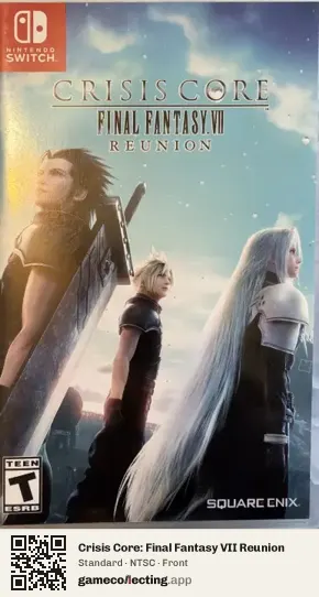 Crisis Core: Final Fantasy VII Reunion Nintendo Switch, NTSC box front