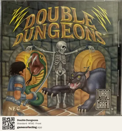 Double Dungeons TurboGrafx-16, NTSC box front