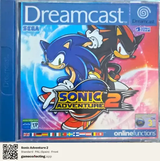Sonic Adventure 2 Sega Dreamcast, Spain box front