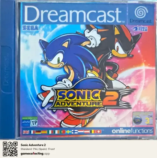 Sonic Adventure 2 Sega Dreamcast, Spain box front