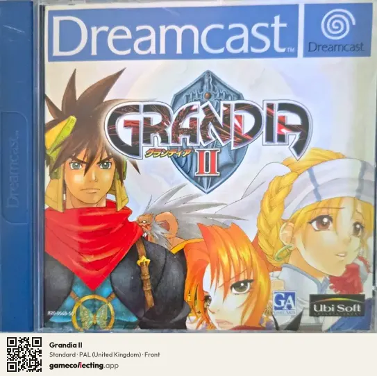 Grandia II Sega Dreamcast, United Kingdom box front