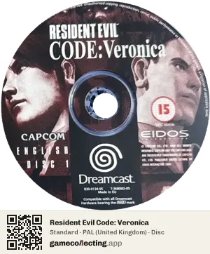 Resident Evil Code: Veronica Sega Dreamcast, PAL disc