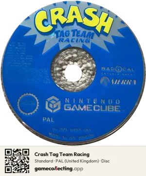 Crash Tag Team Racing Nintendo GameCube, PAL disc