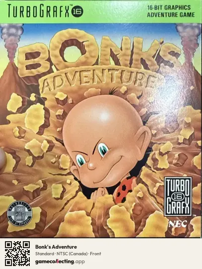 Bonk's Adventure TurboGrafx-16, Canada box front