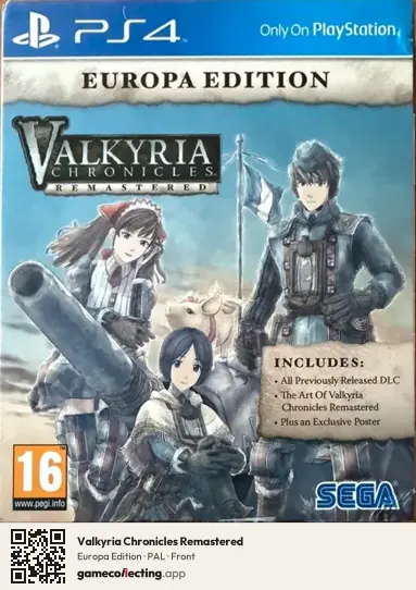 Valkyria Chronicles Remastered PlayStation 4, PAL box front