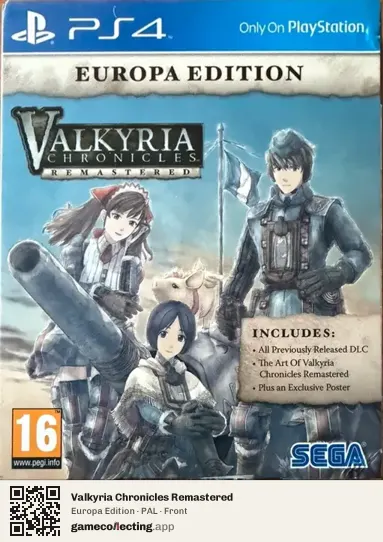 Valkyria Chronicles Remastered PlayStation 4, PAL box front