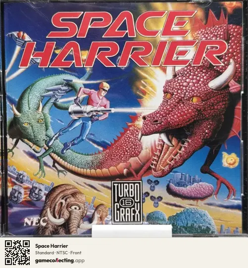 Space Harrier TurboGrafx-16, NTSC box front