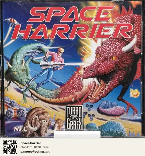 Space Harrier TurboGrafx-16, NTSC box front